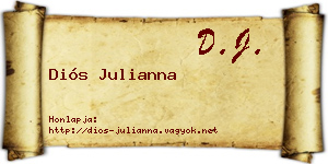 Diós Julianna névjegykártya